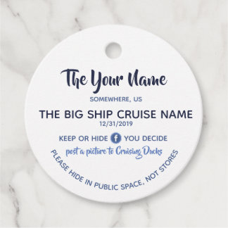 Étiquettes Cadeau Canard de croisière personnalisé