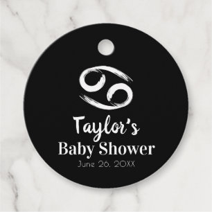 Étiquettes Cadeau CANCER Signe Astrologie Bébé Shower Juin Juillet
