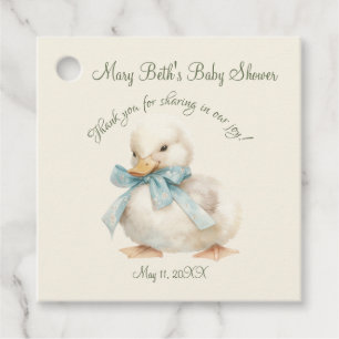 Étiquettes Cadeau Canotage avec Baby shower de ruban