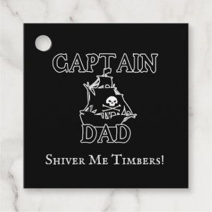 Étiquettes Cadeau Capitaine Papa - Ghosts Galleon