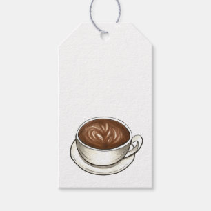 Étiquettes-cadeau Cappuccino Latte Cup de café Seattle Latte Barista