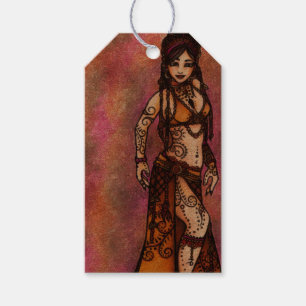 Étiquettes-cadeau Capricorne Danseur du ventre de la tribu