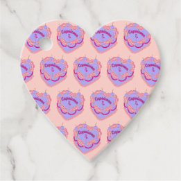 Étiquettes Cadeau Capricorne Zodiac Coquette Coeur gâteau d'annivers