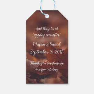 Étiquettes-cadeau Caramel Apple Mariage de automne Favoriser les éti