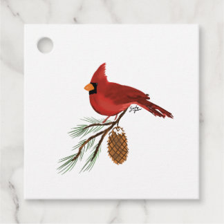 Étiquettes Cadeau Cardinal Gift Tags - Square