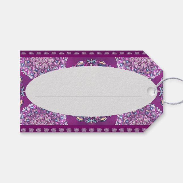 Étiquettes-cadeau Cardinal Red Rosace (Devant (Horizontal))