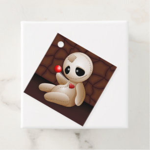 Étiquettes Cadeau Caricature de poupée vaudou en amour