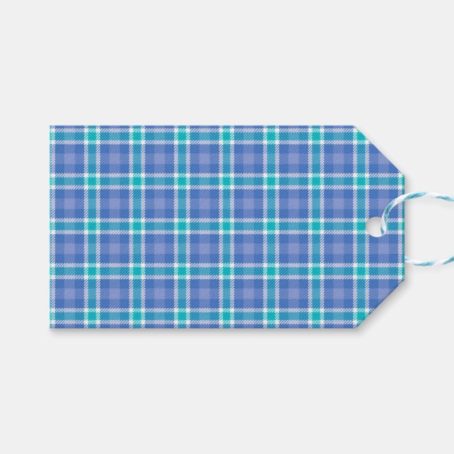 Étiquettes-cadeau Caron bleu  (Devant (Horizontal))