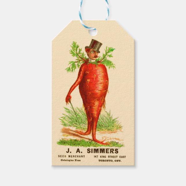 Étiquettes-cadeau carotte (Devant)