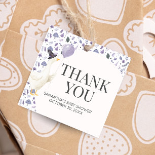 Étiquettes Cadeau Carré de Baby shower de petite oie