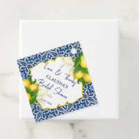 Carreaux bleus citron Amalfi fête merci