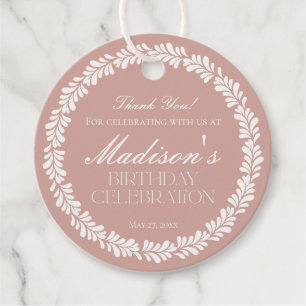 Étiquettes Cadeau Carrelage Talavera rose Espagne Fiesta Anniversair