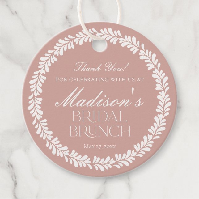 Étiquettes Cadeau Carrelage Talavera Rose Fiesta Espagnole Brunch de (Devant)