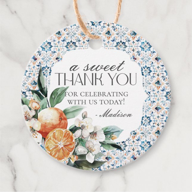 Étiquettes Cadeau Carrelage Toscane Italien Côte toscane (Devant)