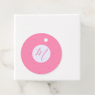 Étiquettes Cadeau Carrés ondulés rose clair Fête personnalisée