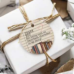 Étiquettes Cadeau Carte de bibliothèque Cadeau de remerciement de bi