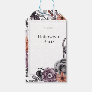 Étiquettes-cadeau Carte de fête d'anniversaire Halloween Florale Épo