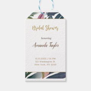 Étiquettes-cadeau Carte de Fête de Mariage Minimaliste Florale Calli