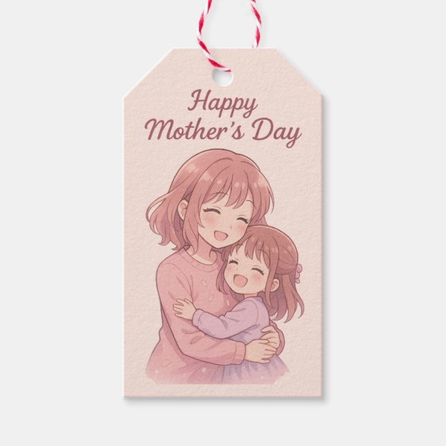 Étiquettes-cadeau Carte de la Mère de la couleur préférée de maman (Devant)