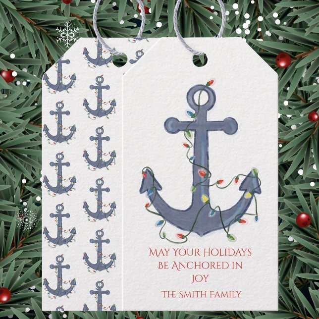 Étiquettes-cadeau Carte de Noël Anchor (Créateur téléchargé)