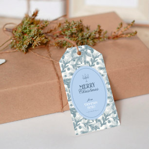 Étiquettes-cadeau Carte de Noël Russe de Noël Pine Design