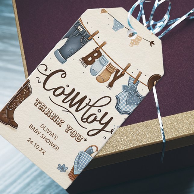 Étiquettes-cadeau carte de remerciements baby shower (Créateur téléchargé)