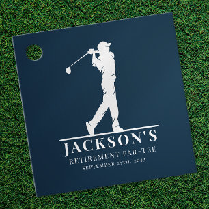 Étiquettes Cadeau Carte de retraite à thème de la Marine Golf