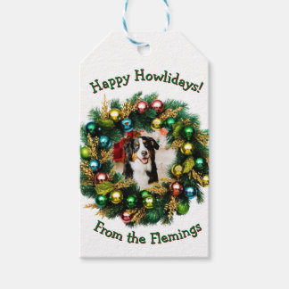Étiquettes-cadeau Carte de vœux photo Joyeux Howlidays