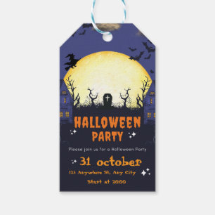 Étiquettes-cadeau Carte d'invitation pour une fête d'Halloween effra