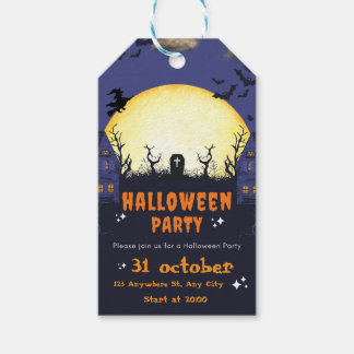 Étiquettes-cadeau Carte d'invitation pour une fête d'Halloween effra