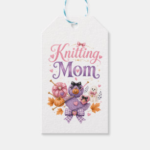 Étiquettes-cadeau Carte Halloween pour maman tricoteuse