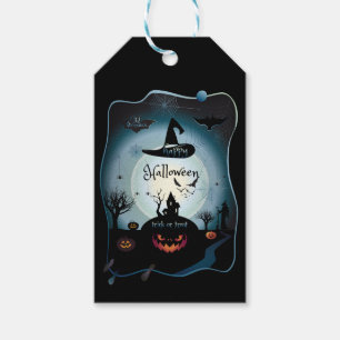 Étiquettes-cadeau Carte magnétique de la fête d'Halloween "Treat or 