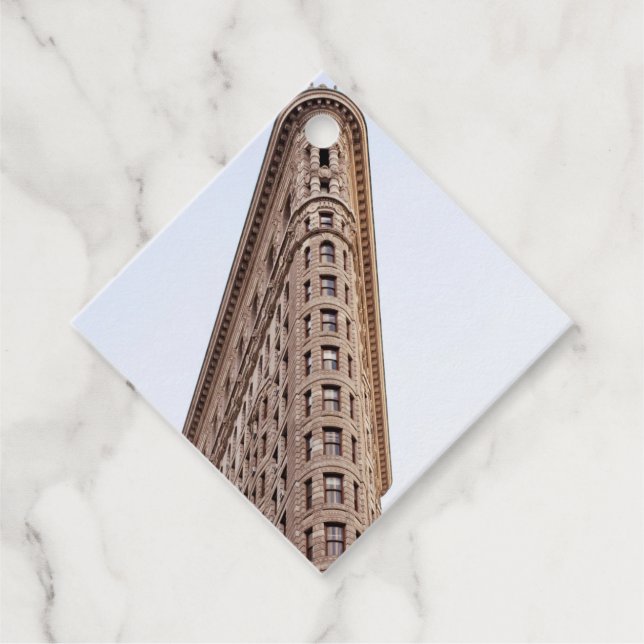 Étiquettes Cadeau Carte postale du bâtiment Flatiron (Devant)