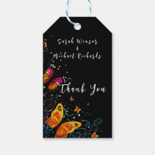 Étiquettes-cadeau Carte postale Jardin aux papillons lunaires