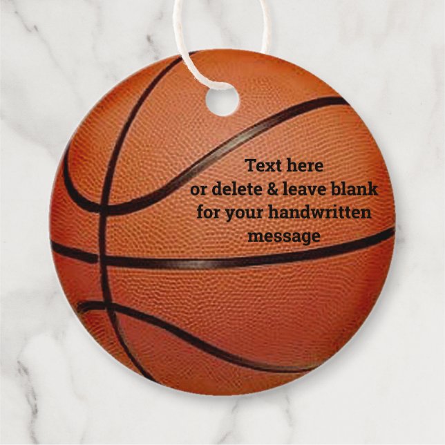 Étiquettes Cadeau Carte préférée de conception de basket-ball (Devant)