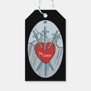 Étiquettes-cadeau Carte Tarot 3 épées Thunder_Cove