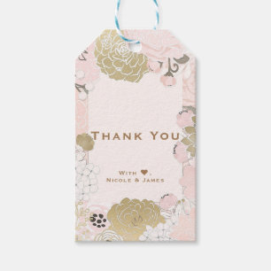Étiquettes-cadeau Cartes de visite Fleurs botaniques vintage glamour