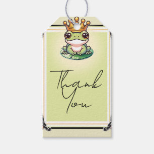 Étiquettes-cadeau Cartes d'invitation Baby Shower Prince Grenouille
