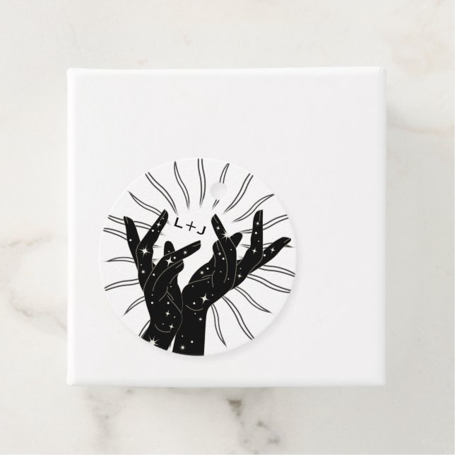 Étiquettes Cadeau Cartes Tarot | Fête des mariées | Mariage | Mains  (En situation)