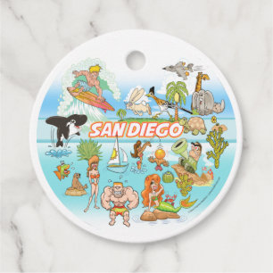 Étiquettes Cadeau Carton de San Diego