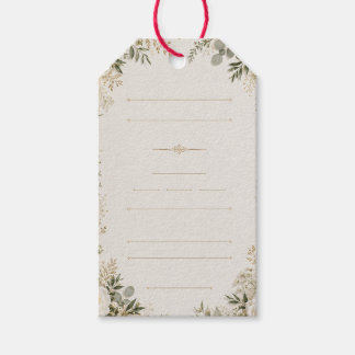 Étiquettes-cadeau Carton d'invitation de mariage floral de luxe