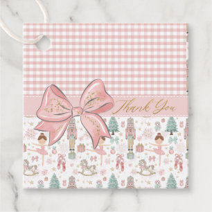 Étiquettes Cadeau Casse-noisette Whimsical Pastel Rose Ballet de Noë