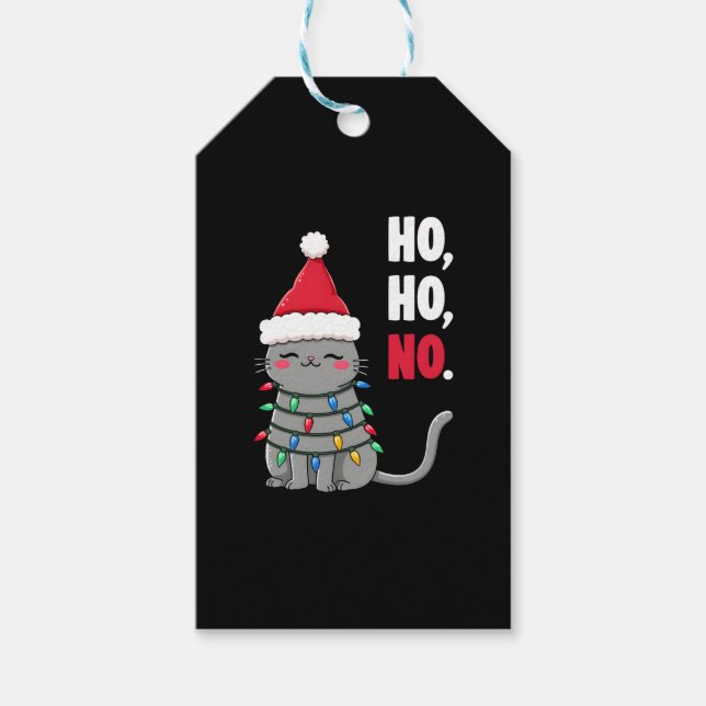 Étiquettes-cadeau Cat Christmas Shirt Kids Funny Santa Cat Christmas (Devant)