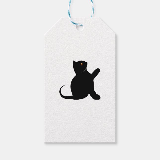 Étiquettes-cadeau Cat dit bonjour (Devant)