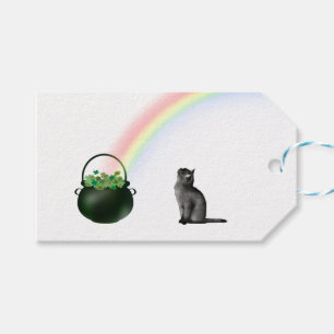 Étiquettes-cadeau Cat Under the Rainbow St. Patricks Day Gift Tag