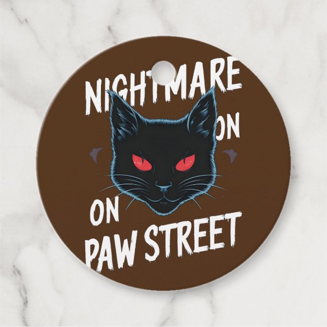 Étiquettes Cadeau Cauchemar noir (Devant)