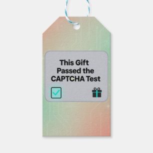 Étiquettes-cadeau Ce cadeau a réussi le test CAPTCHA Funny AI
