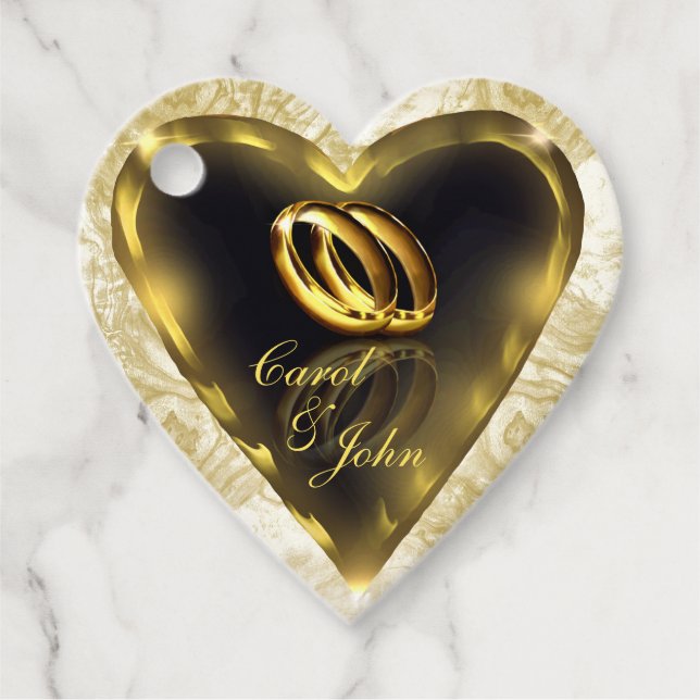 Étiquettes Cadeau Ce que Dieu a mis ensemble (or) Mariage (Devant)