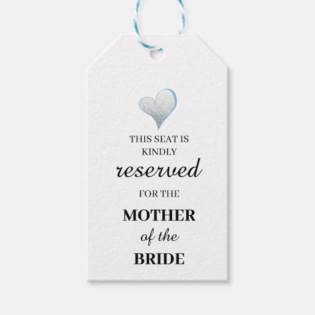 Étiquettes-cadeau Ce siège est aimablement réservé à la mère de (Devant)