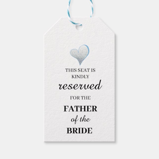 Étiquettes-cadeau Ce siège est aimablement réservé au père de (Devant)